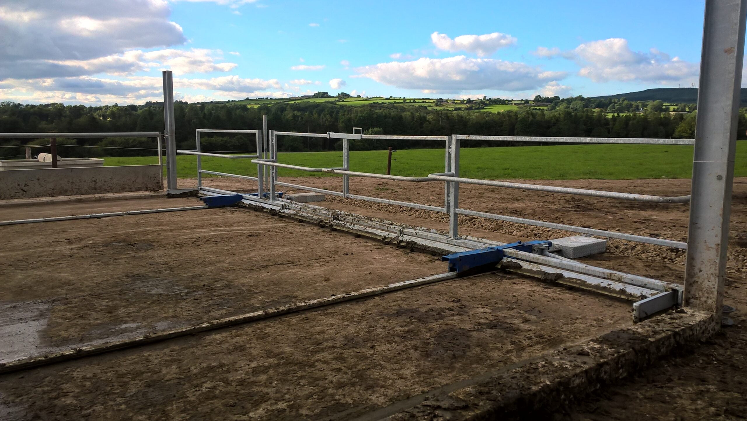 backing gate installed on wales farm